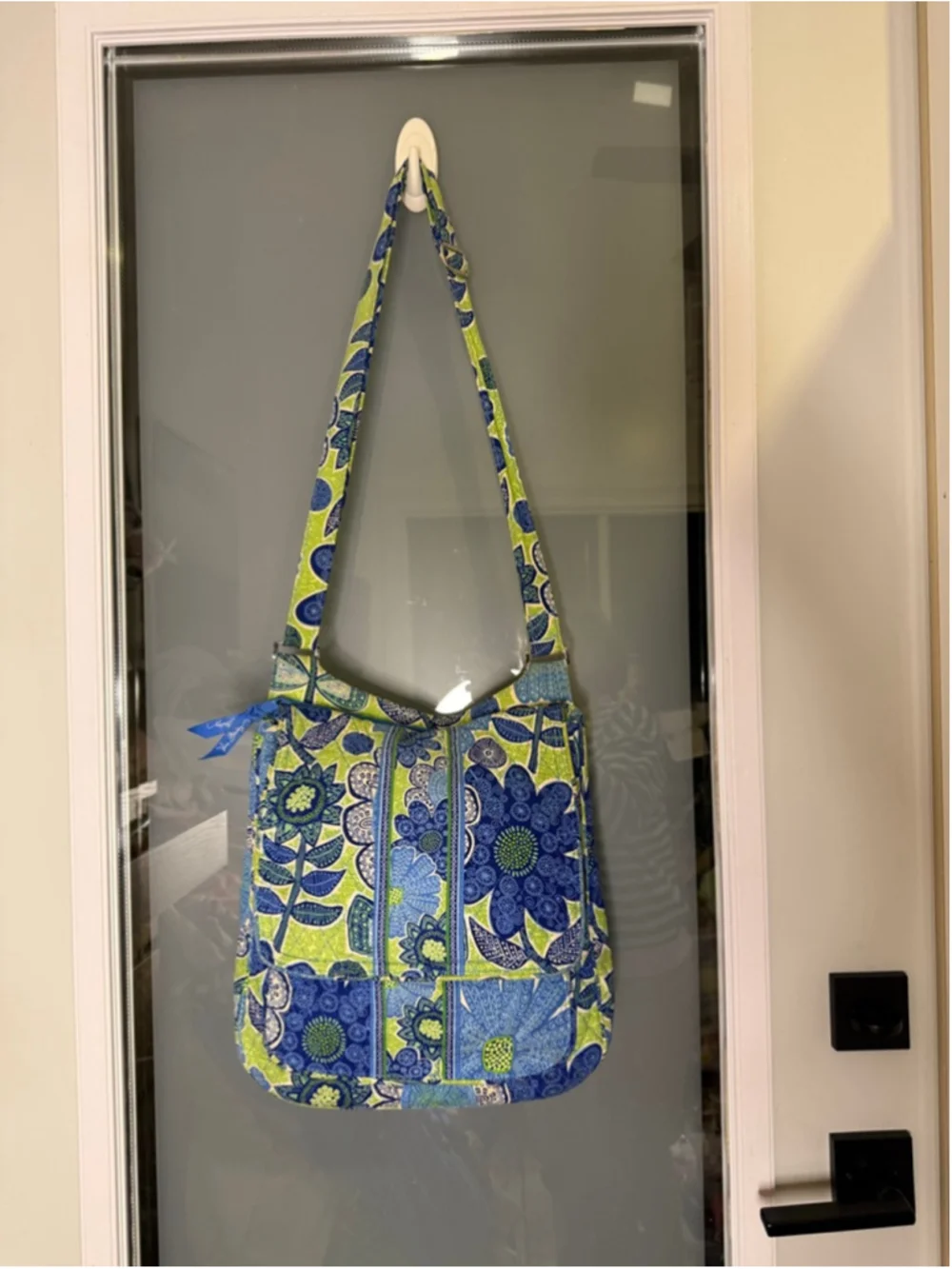 Vera Bradley Hobo Bag One Size Blue Green Floral Paisley